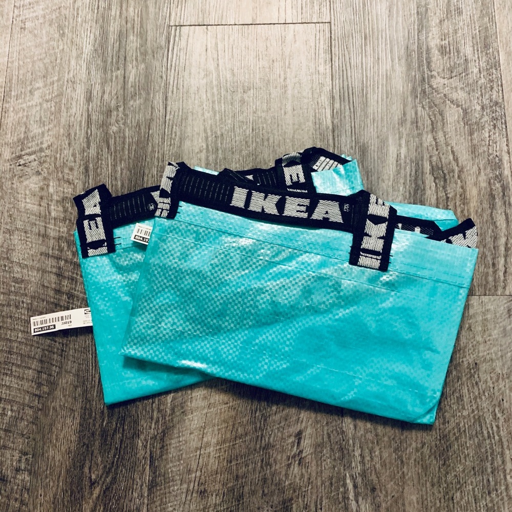 *Last Chance Sale* (2) IKEA Bags Teal / Turq - Picture 1 of 3